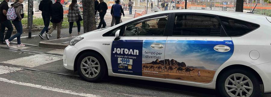 Campagna taxi Cabvertising Italia